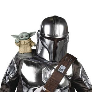 Star Wars Mandalorian Costume Kids Medium w/ Baby Yota